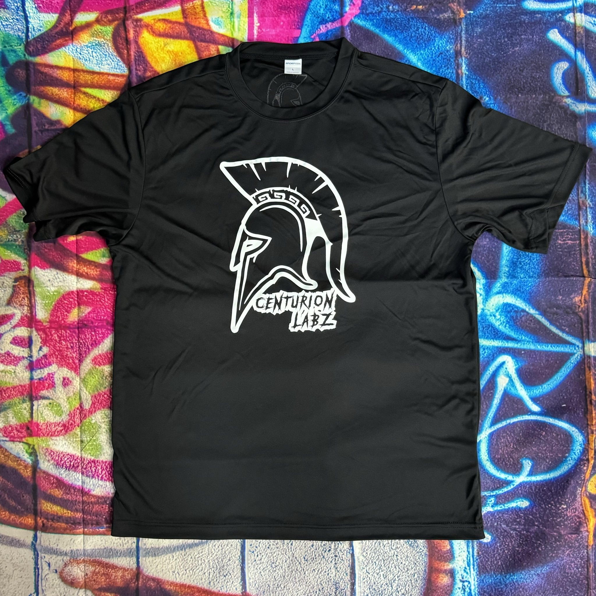 Black T-Shirt with New Centurion Labz Logo - CENTURION LABZ