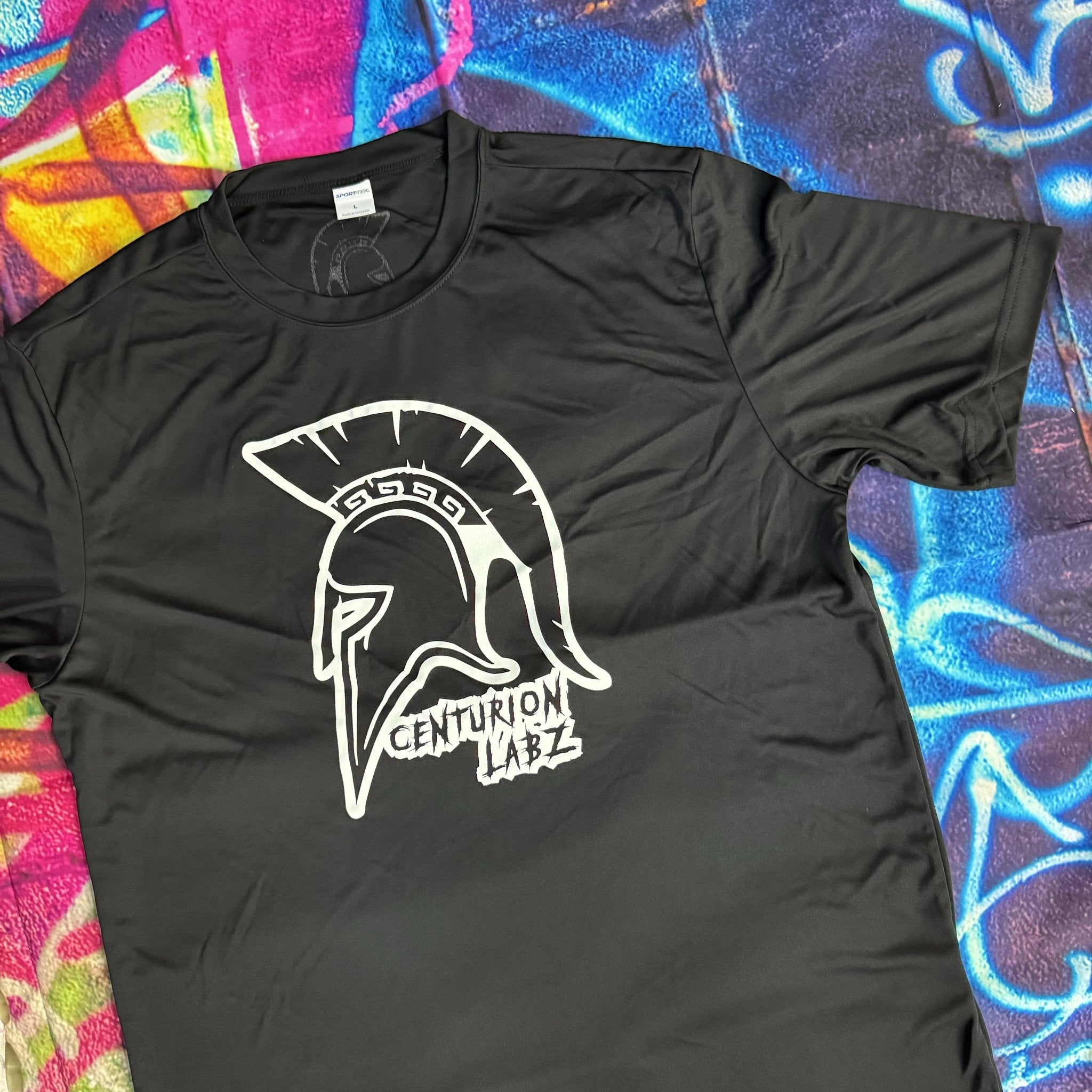 Black T-Shirt with New Centurion Labz Logo - CENTURION LABZ