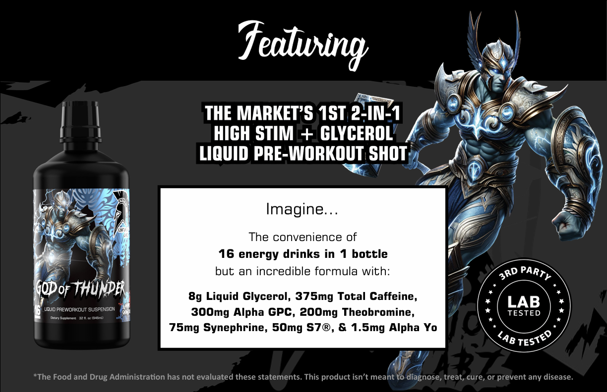 GOD OF THUNDER™ Liquid Preworkout Suspension* [NOW AVAILABLE!]