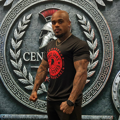 Make Gains, Not Excuses T-Shirt (Black/Red)