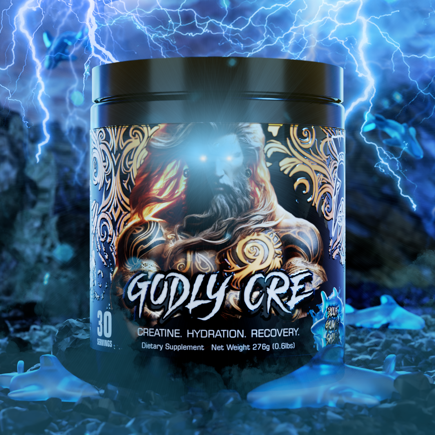 GODLY CRE™ Functional Creatine + Hydration* [Blue Gummy Shark Now Available!]