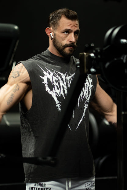 'CENTURION' IRON REIGN CUTOFF [can be cut into crop top] - CENTURION LABZ