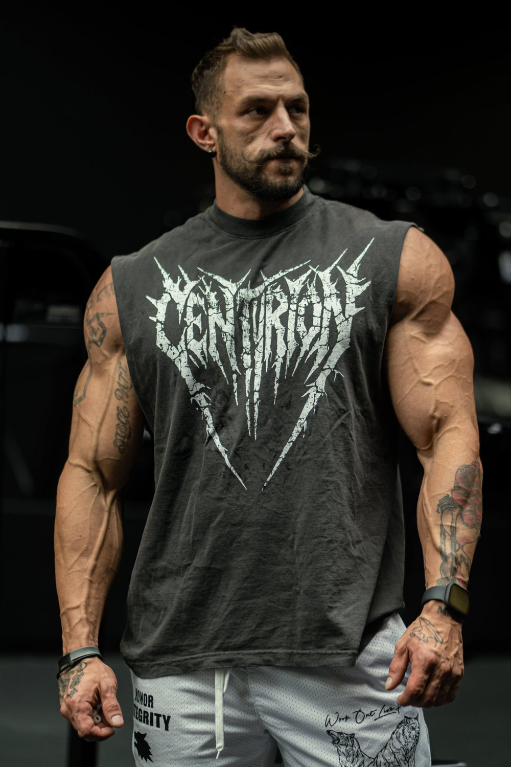 'CENTURION' IRON REIGN CUTOFF [can be cut into crop top] - CENTURION LABZ