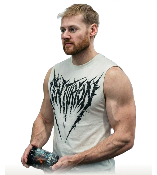 Founder holding Centurion Labz product