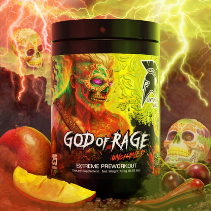 GOD OF RAGE® UNCHAINED! Extreme Preworkout* [Mango Chamoy Now Available] - CENTURION LABZ