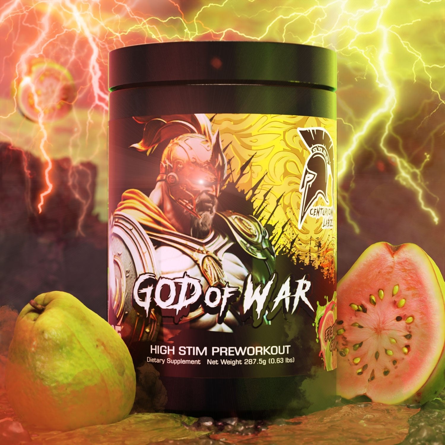 GOD OF WAR® High Stim Euphoric Pre* [Electric Guava Now Available!] - CENTURION LABZ