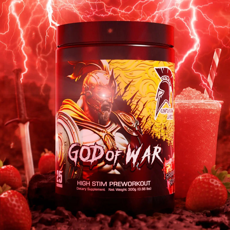 GOD OF WAR® High Stim Euphoric Pre* [Strawberry Slushie Now Available!] - CENTURION LABZ